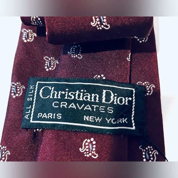 Vintage Christian Dior Silk classic business tie - Picture 2 of 4